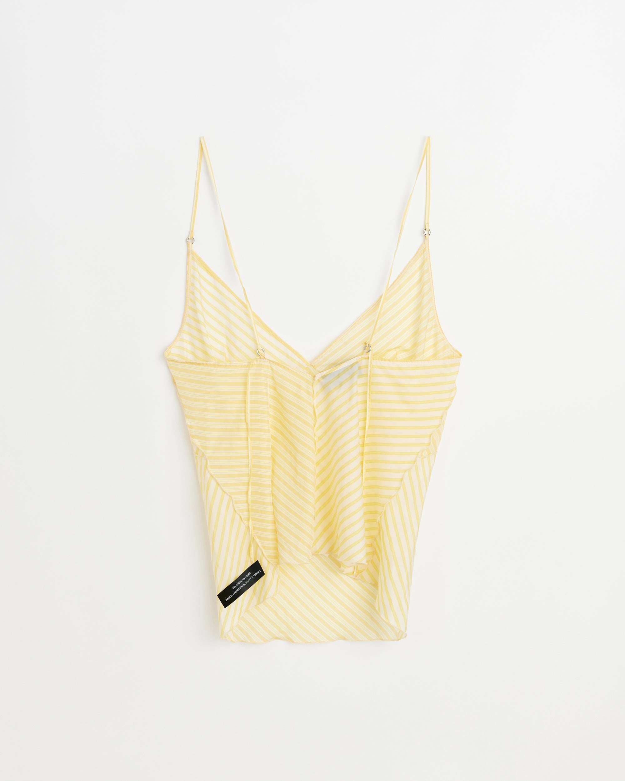 Tulip slip top | Yellow stripes cupro
